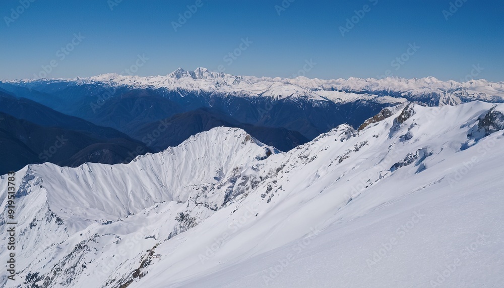 Majestic snowcapped mountains against a blue sky 15 Majestic snowcapped mountains against a blue sky 15