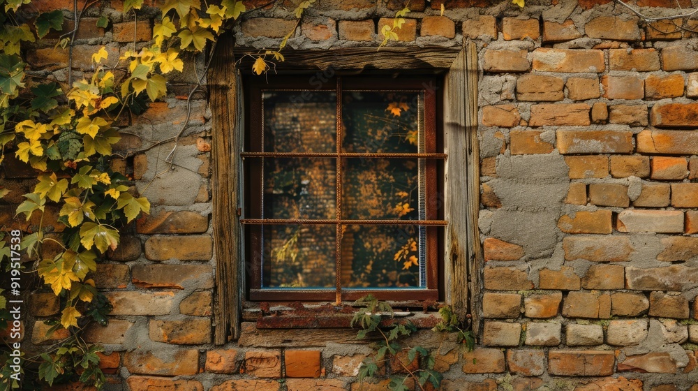 False window in brickwall for backdrops