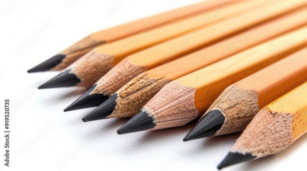 Obraz premium Isolated White Background Pencils