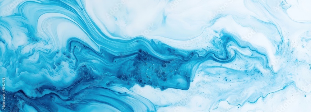Abstract Blue and White Swirling Paint Pattern Abstract Blue and White Swirling Paint Pattern