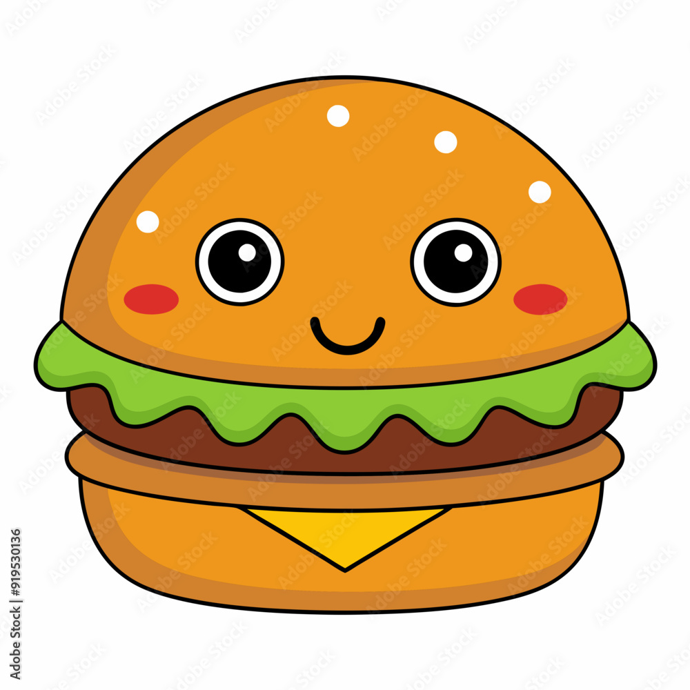 An American style burger art vector illustrator An American style burger art vector illustrator