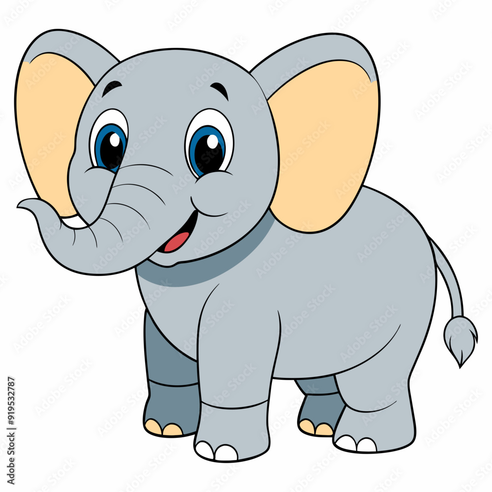 Fototapeta premium Elephant art vector illustrator