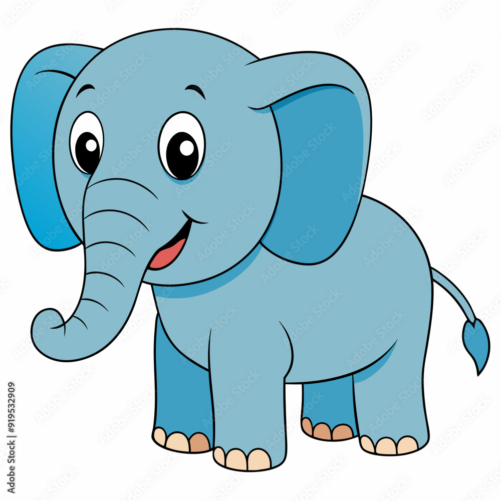 Fototapeta premium Elephant art vector illustrator