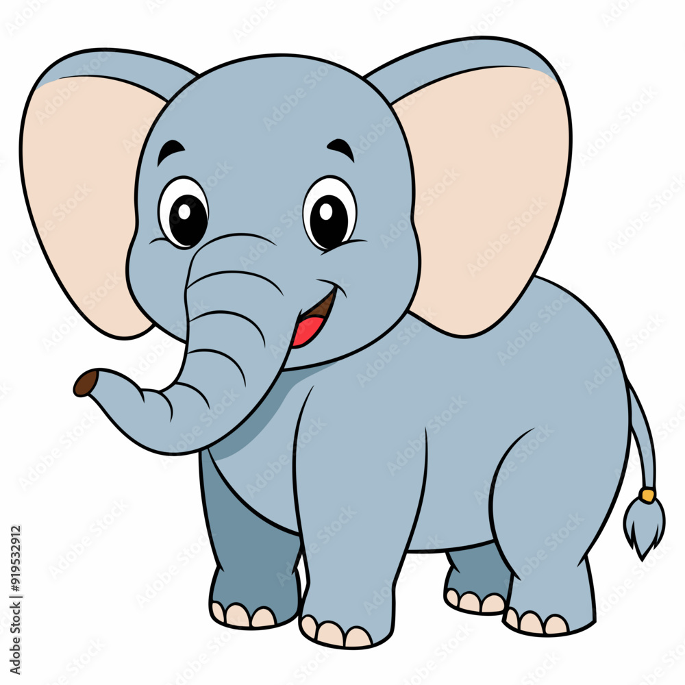 Naklejka premium Elephant art vector illustrator