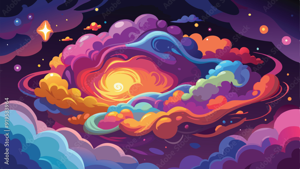 Fototapeta premium Colorful space galaxy cloud nebula. Universe science astronomy. Starry night cosmos. Supernova background wallpaper