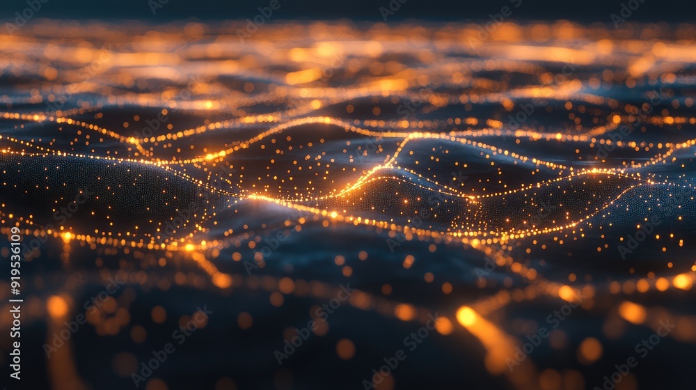 Bright nodes connected by light, forming a dynamic network of interconnected data. Bright nodes connected by light, forming a dynamic network of interconnected data.