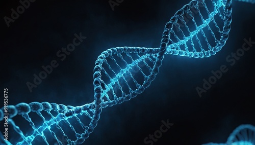 Dna strand symbolizes the intersection of digital technology and scientific discovery 15