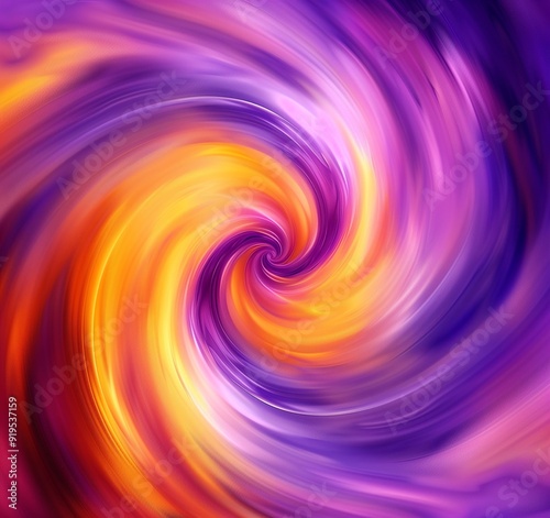 Abstract swirl of purple and orange colors, blurred background, illustration