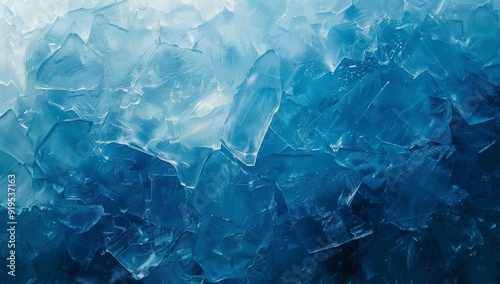 Wallpaper Mural Ultra close up of a dramatic textured ice blue wall. Torontodigital.ca