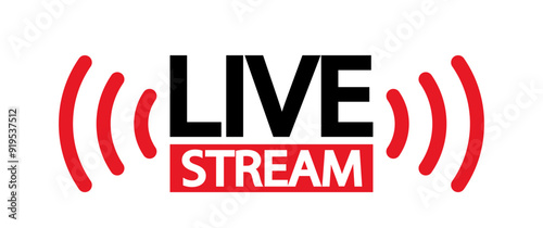 Vector Icon Representing Live Streaming And Broadcasting For Websites, Apps, And Digital Platforms Or Online Service