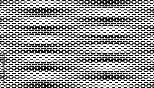 Transition effect seamless pattern with black shape on white background. Modern pattern for design element. Vector Format Illustration 