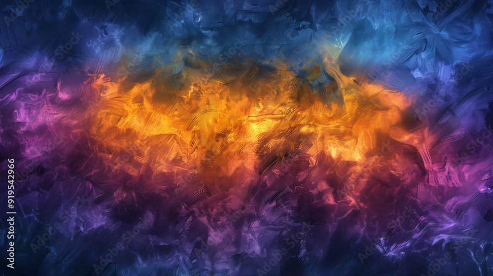 Fototapeta premium Abstract painting background showing colorful brushstrokes creating dynamic textured background