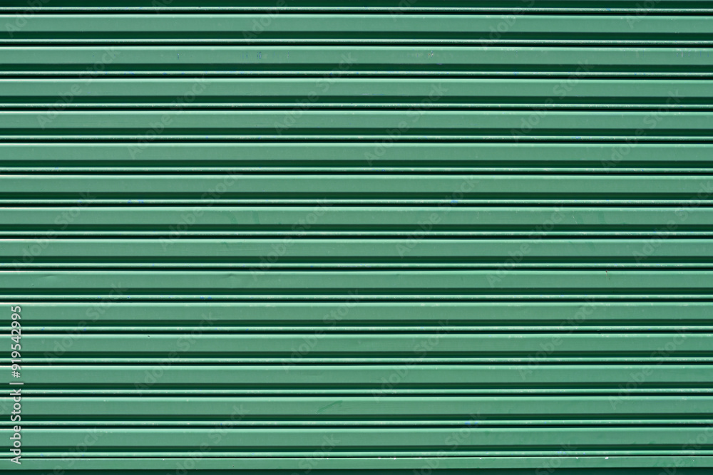 Green roller shutter door Background