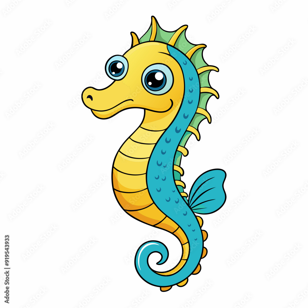 Fototapeta premium Seahorse art vector illustrator