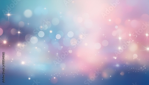 ethereal bokeh background soft pastel blues and pinks twinkling starlike lights dreamy canvas texture