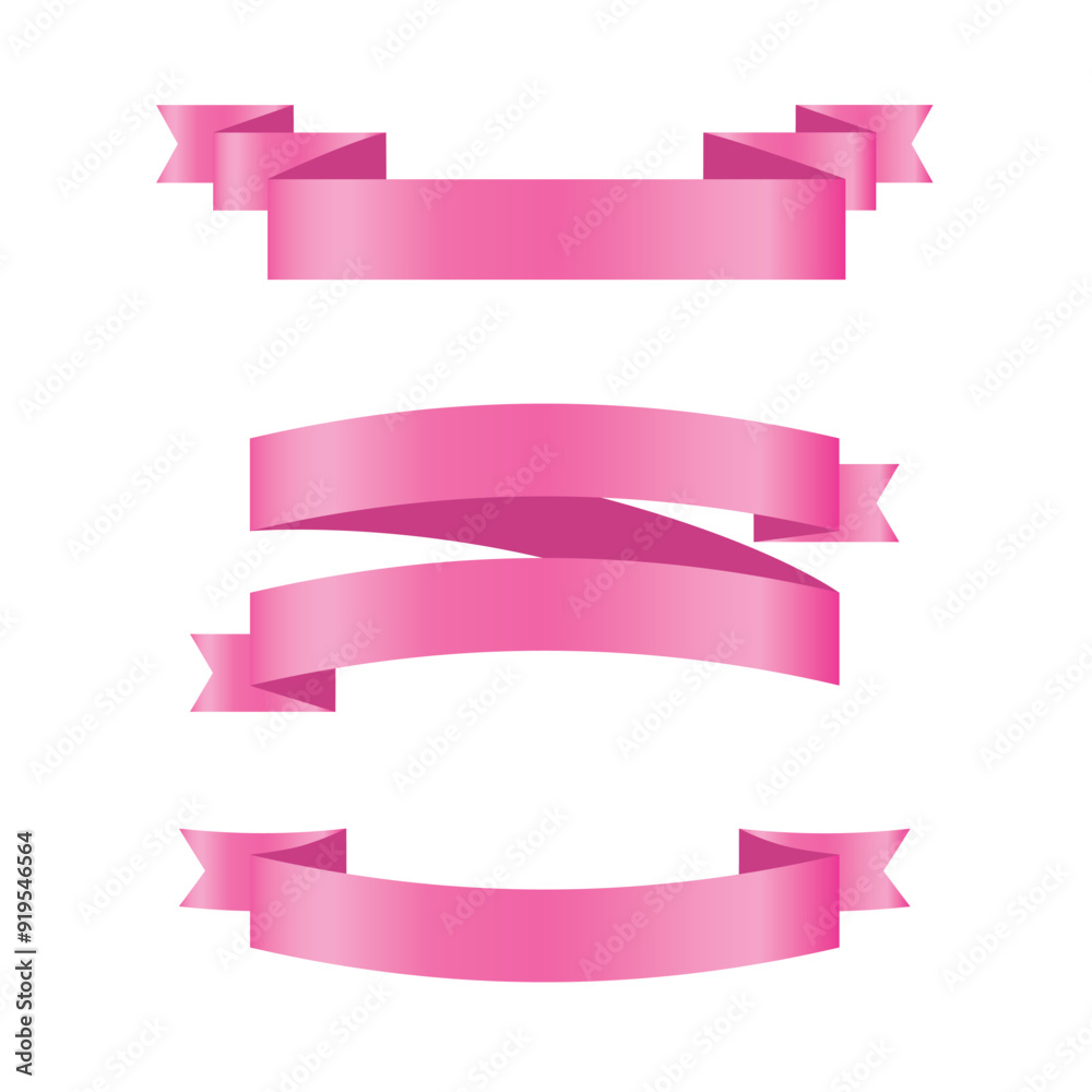 Pink shiny ribbon vector banners set of ribbon label pink bow curly ribbon wavy wavy ribbon. Pink shiny ribbon vector banners set of ribbon label pink bow curly ribbon wavy wavy ribbon.