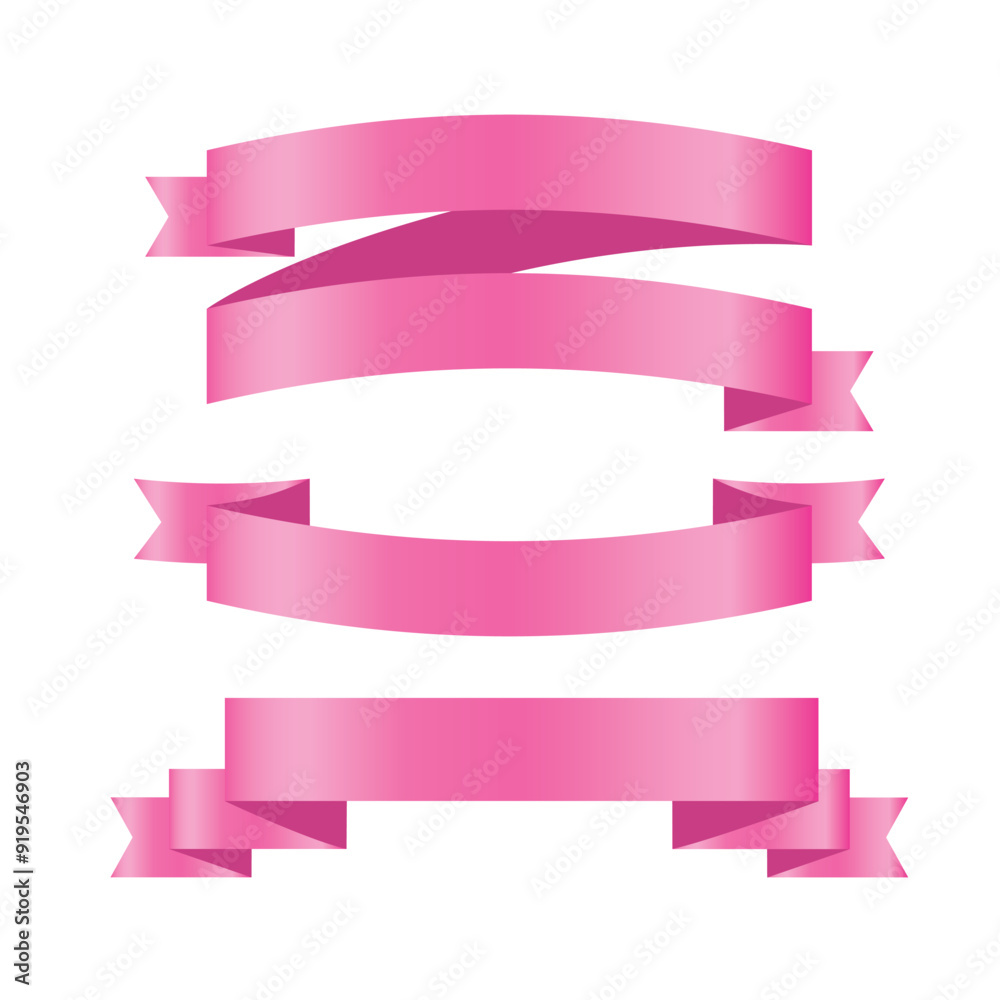 Pink shiny ribbon vector banners set of ribbon label pink bow curly ribbon wavy wavy ribbon. Pink shiny ribbon vector banners set of ribbon label pink bow curly ribbon wavy wavy ribbon.