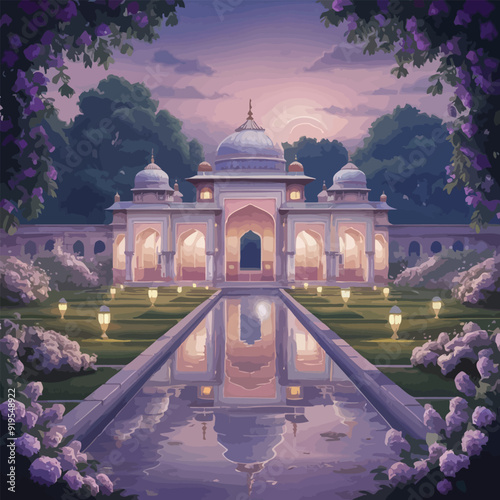 Mughal Garden illustration