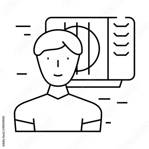 building superintendent repair worker line icon vector. building superintendent repair worker sign. isolated contour symbol black illustration