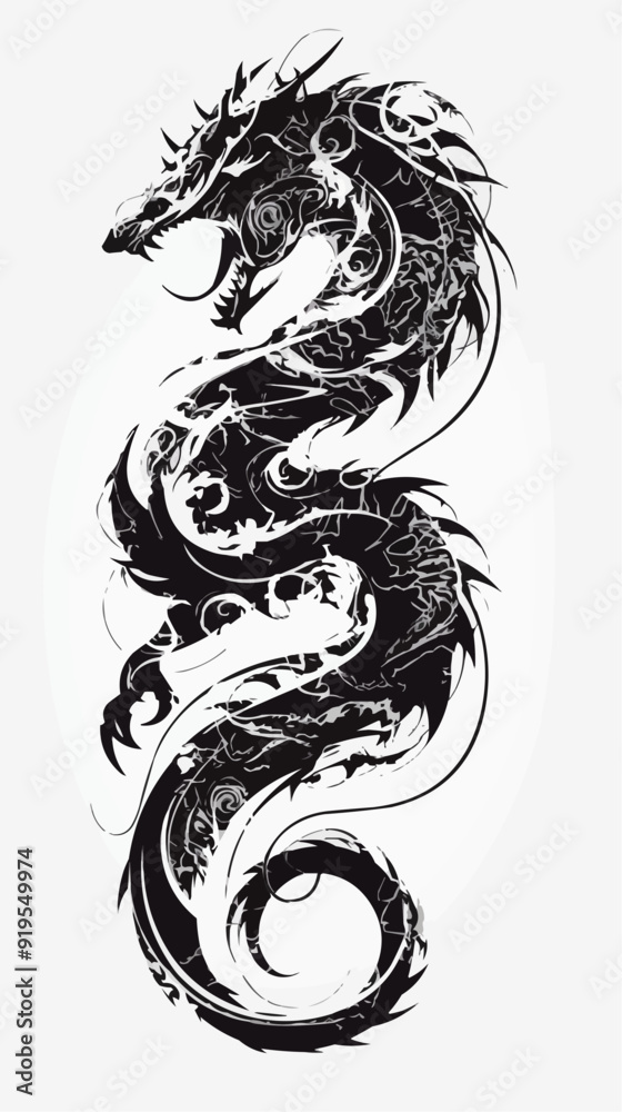 Dragon Tattoo Design - Fierce and Majestic Ink Art Dragon Tattoo Design - Fierce and Majestic Ink Art