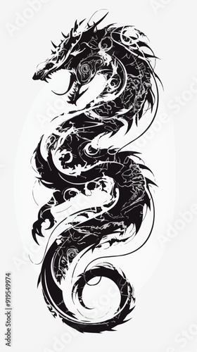 Dragon Tattoo Design - Fierce and Majestic Ink Art