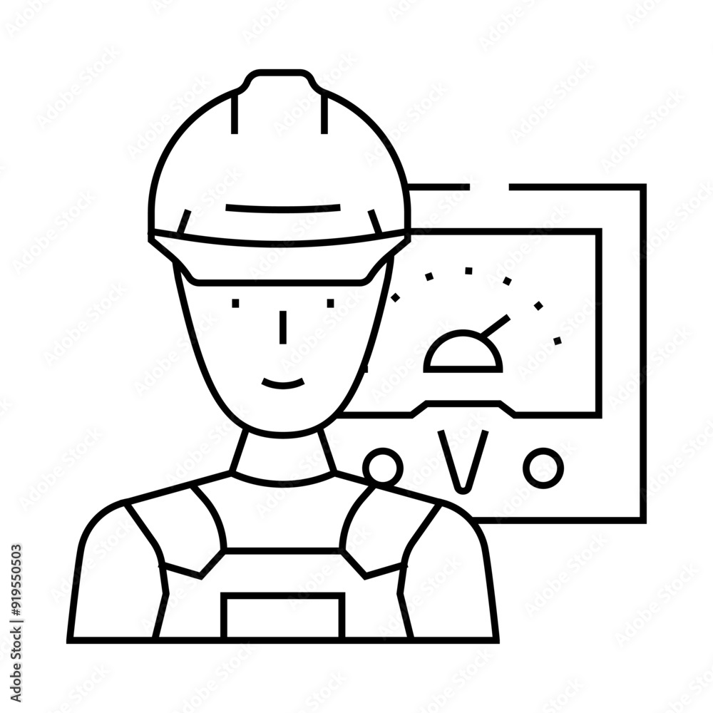 maintenance electrician repair worker line icon vector. maintenance electrician repair worker sign. isolated contour symbol black illustration maintenance electrician repair worker line icon vector. maintenance electrician repair worker sign. isolated contour symbol black illustration