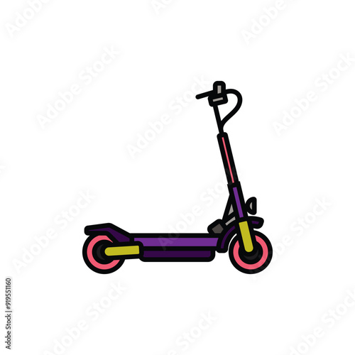 Original vector illustration. City scooter. A contour icon.