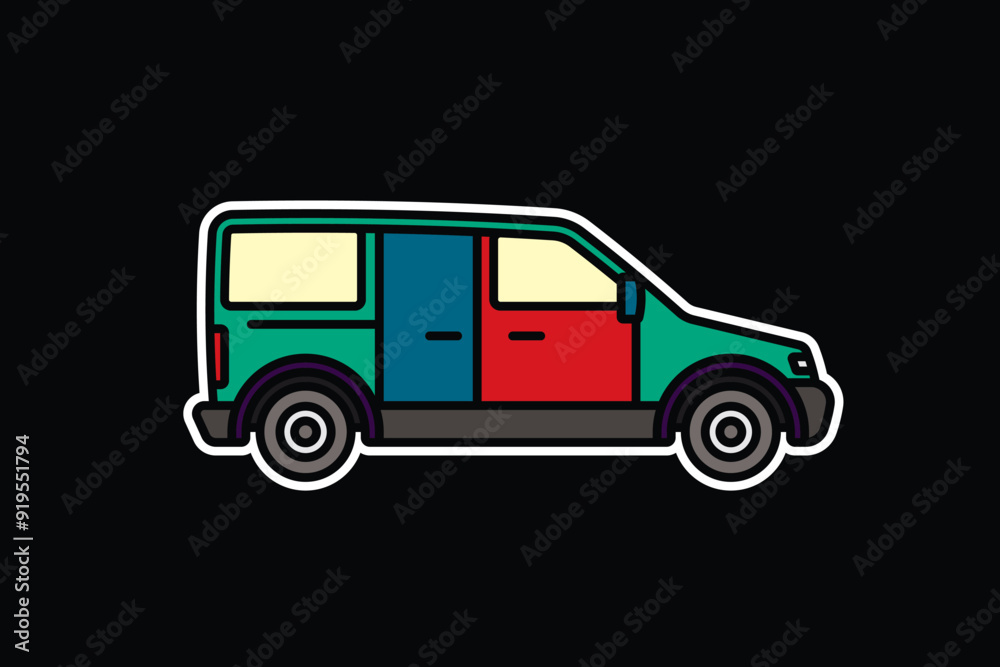 Original vector illustration. A passenger car. A contour icon. Original vector illustration. A passenger car. A contour icon.