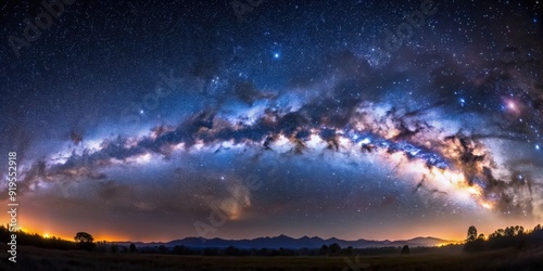 A stunning image of the Milky Way galaxy against a dark sky, space, stars, astronomy, universe, night