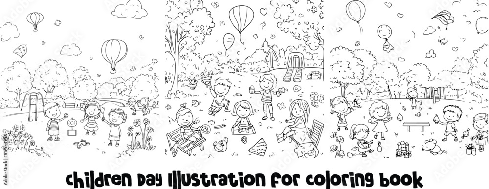 Set illustration of Children Days Set illustration of Children Days