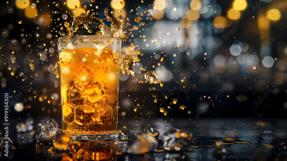 A glass of foamy beer A glass of foamy beer