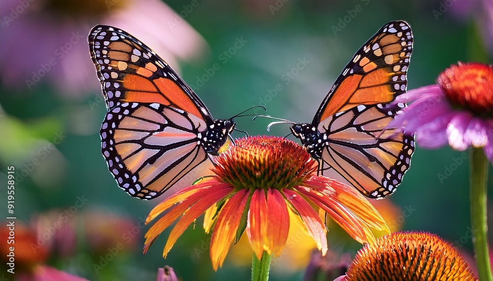 monarch butterfly on flower monarch butterfly on flower