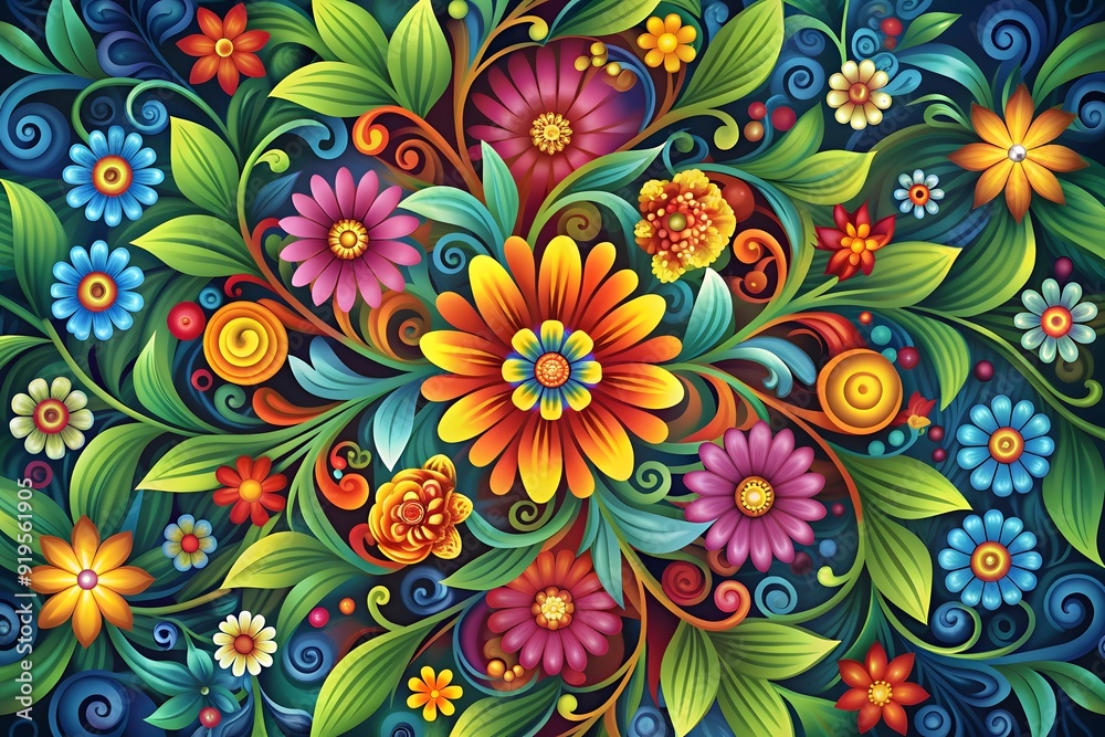 A close up of a bunch of colorful paper flowers, fanciful floral mandelbulb. Beautiful picture of flowers. A close up of a bunch of colorful paper flowers, fanciful floral mandelbulb. Beautiful picture of flowers.