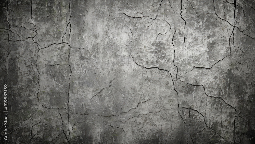 Fototapeta premium Fissured and Broken Cement Photo