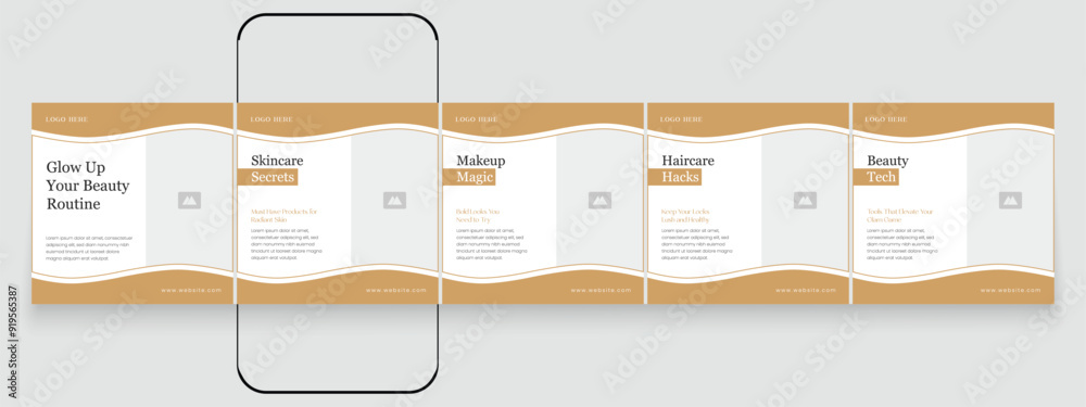 Spa beauty parlor carousel post template, creative beauty Instagram ...
