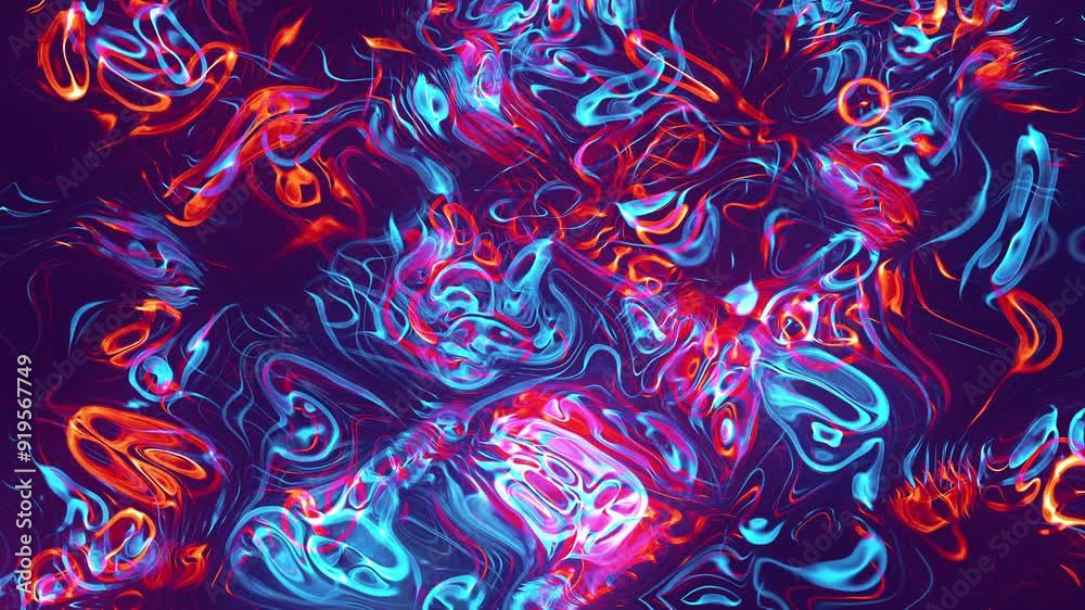 Red Blue Magic Wavy Plasma. Multicolor Dynamic Substance. Looped video. Red Blue Magic Wavy Plasma. Multicolor Dynamic Substance. Looped video.