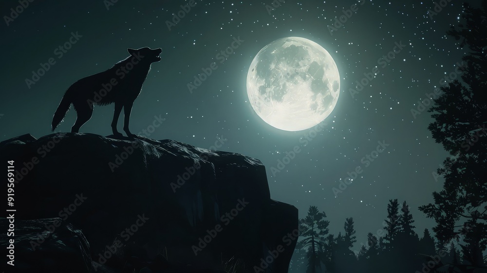 Wolf Howling at the Moon Wolf Howling at the Moon
