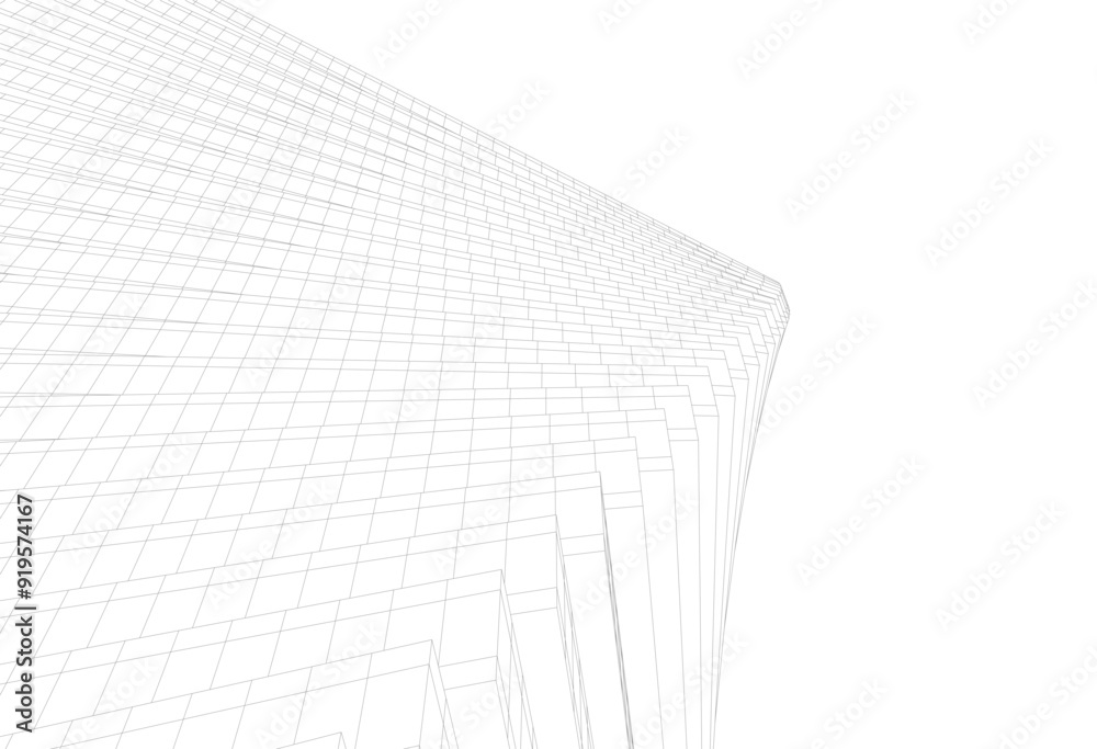 Abstract architectural drawing 3d illustration Abstract architectural drawing 3d illustration