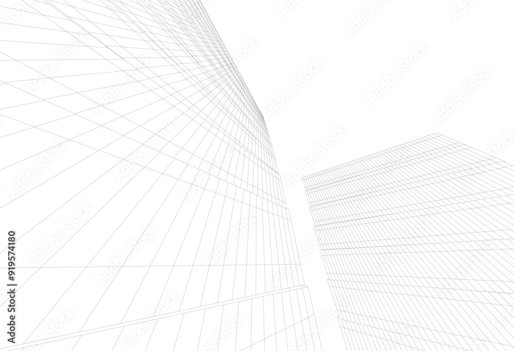 Abstract architectural drawing 3d illustration Abstract architectural drawing 3d illustration