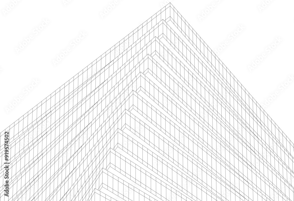 Abstract architectural drawing 3d illustration Abstract architectural drawing 3d illustration