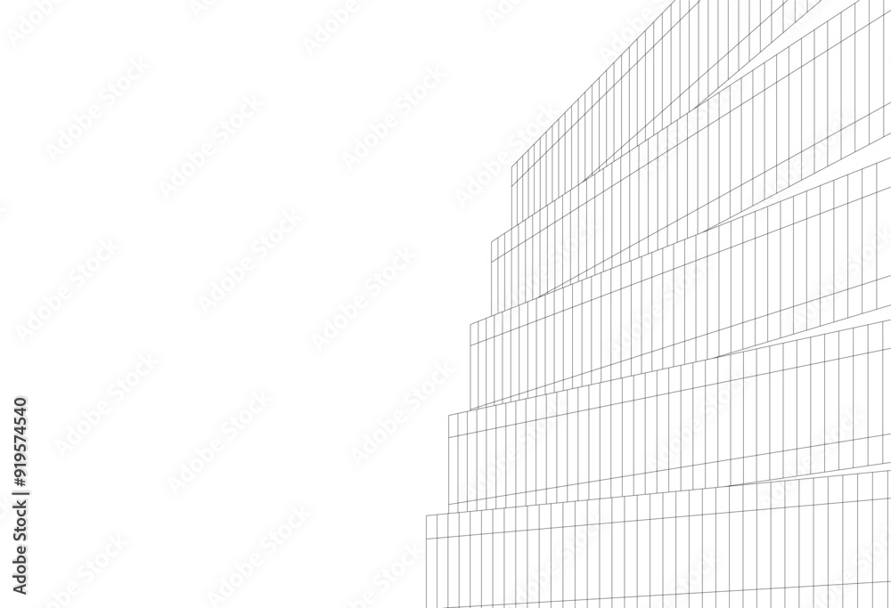 Abstract architectural drawing 3d illustration Abstract architectural drawing 3d illustration
