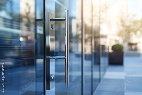 Modern Glass Door Handle.