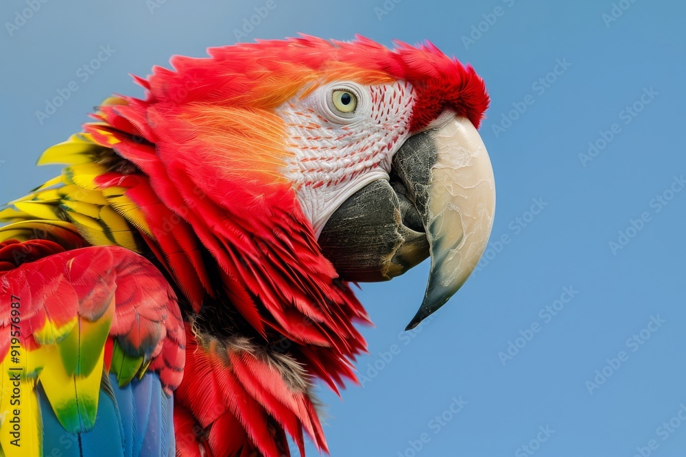 Fototapeta premium Vibrant_parrot_with_colorful_feathers