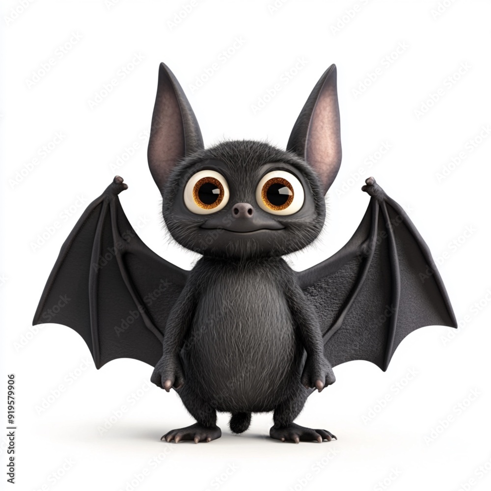 Fototapeta premium 3D Cartoon Cute Funny Bat