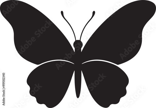 Butterfly silhouette vector illustration design 