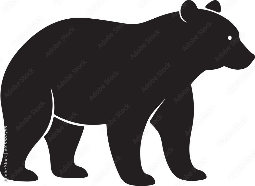 Fototapeta premium Bear silhouette vector illustration design