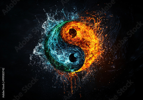 Yin Yang Water and Fire.