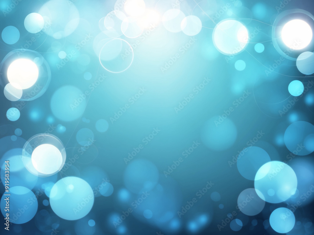 Vibrant bokeh light background with blue glow Vibrant bokeh light background with blue glow