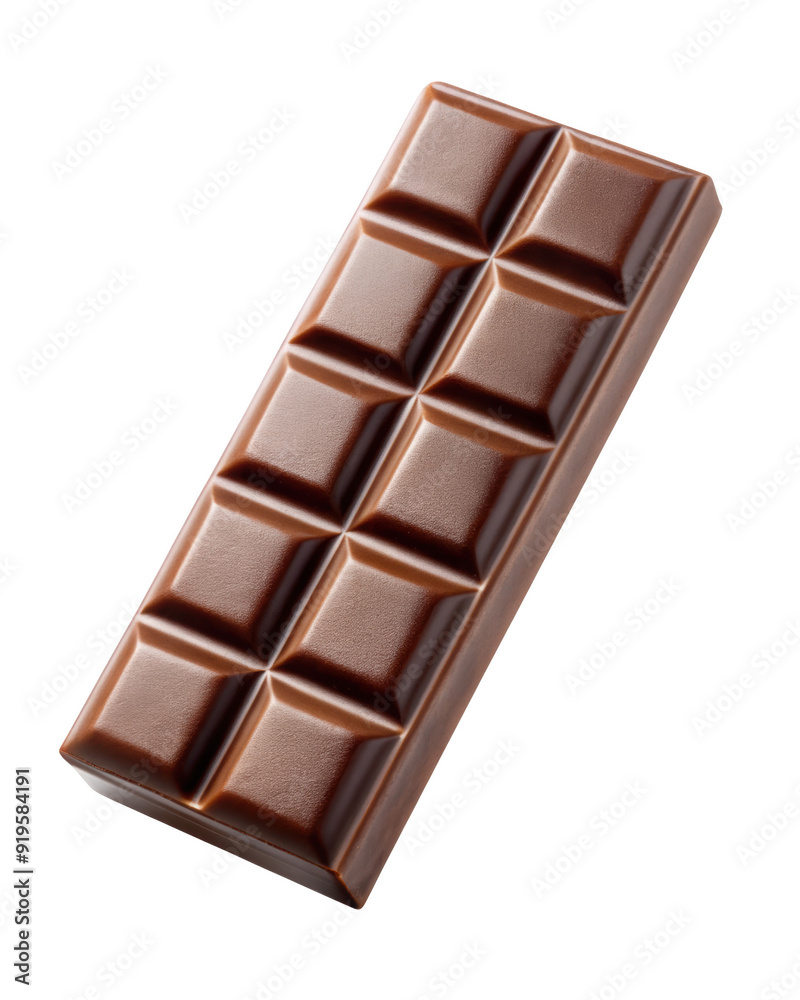 Milk chocolate bar featuring a grid pattern of square sections, displayed on a transparent background. Ideal for dessert, snack, or confectionery-themed. Isolated on transparent background, png. Milk chocolate bar featuring a grid pattern of square sections, displayed on a transparent background. Ideal for dessert, snack, or confectionery-themed. Isolated on transparent background, png.