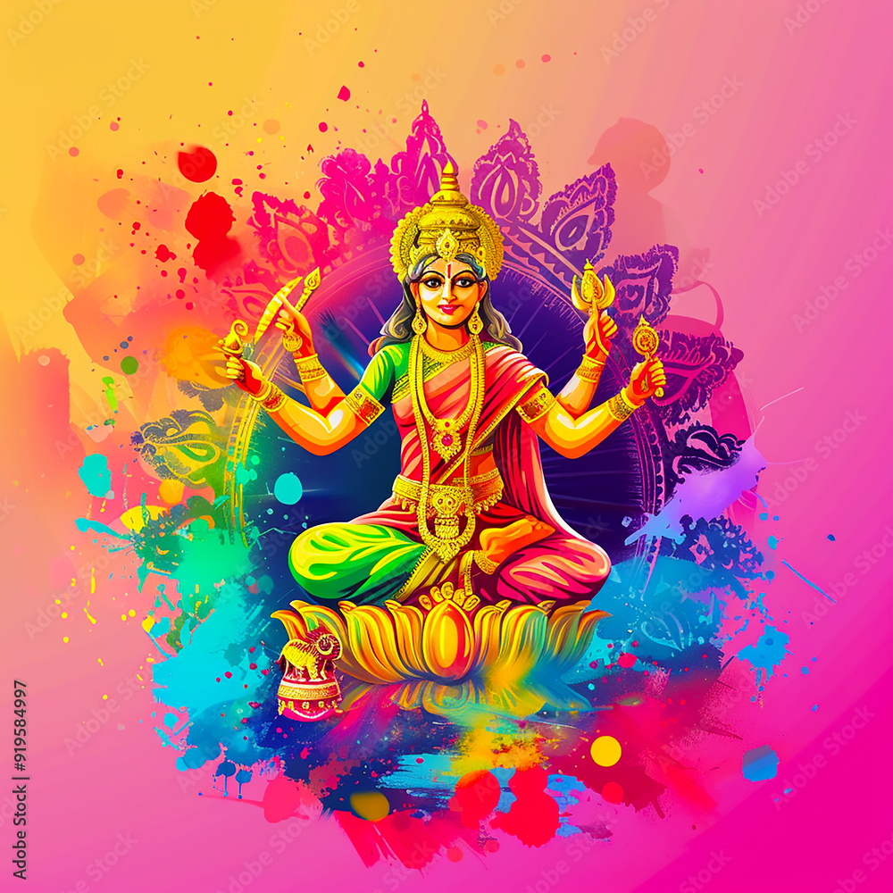 Obraz premium Happy Durga Puja